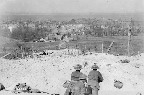 Les Canadiens sur la crête de Vimy.