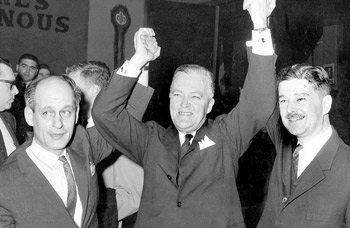 René Lévesque, Jean Lesage et Paul Gérin-Lajoie, une « équipe du tonnerre » de la Révolution tranquille.